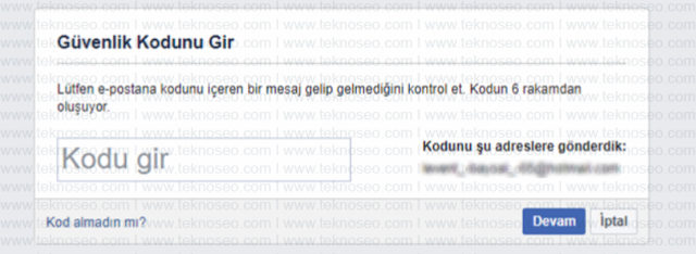 facebook,şifremi unuttum,kimlik ibrazı,güvenilir kişilerden yardım isteme,sorun bildir,kod gelmiyor