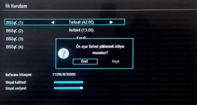 hi-level smart tv,turksat 4a,uydu ayarlar,kanal arama,sinyal yok