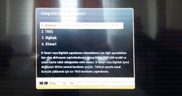 seg smart tv,turksat 4a,uydu ayarları,kanal arama,sinyal yok