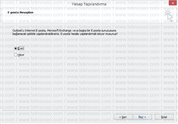 outlook,yandex,kurulum,gelen sunucu,giden sunucu