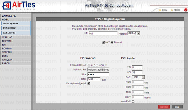 airties rt-103 arayüz giriş şifresi,airties rt-103 modem kurulumu,airties rt-103 sıfırlama,airties rt-103 internet ayarları