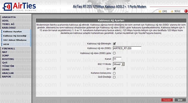 airties rt-205 arayüz giriş şifresi,airties rt-205 modem kurulumu,airties rt-205 kablosuz ayarları,airties rt-205 sıfırlama