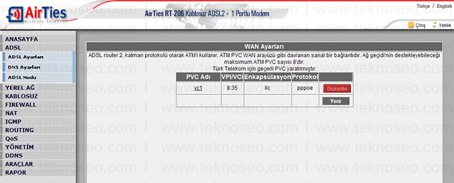 airties rt-206 arayüz giriş şifresi,airties rt-206 modem kurulumu,airties rt-206 kablosuz ayarları,airties rt-206 sıfırlama