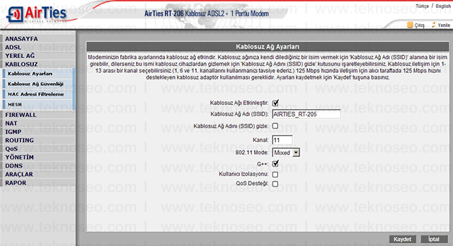 airties rt-206 arayüz giriş şifresi,airties rt-206 modem kurulumu,airties rt-206 kablosuz ayarları,airties rt-206 sıfırlama
