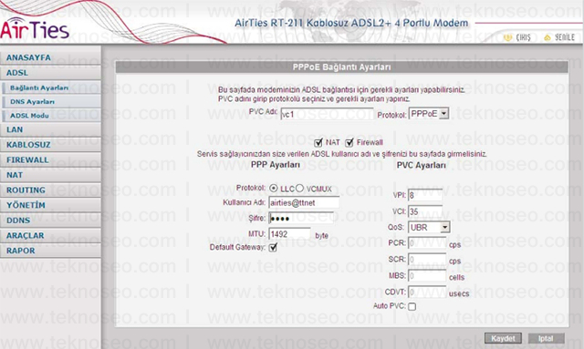 airties rt-211 arayüz giriş şifresi,airties rt-211 modem kurulumu,airties rt-211 kablosuz ayarları,airties rt-211 sıfırlama