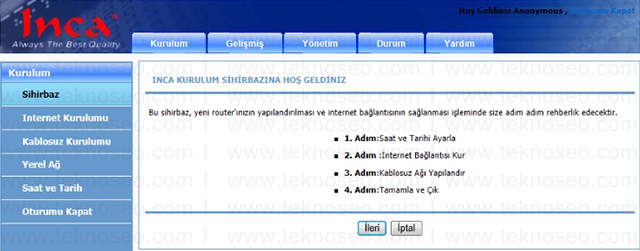 inca im-300nx arayüz giriş şifresi,inca im-300nx modem kurulumu,inca im-300nx kablosuz ayarları,inca im-300nx sıfırlama