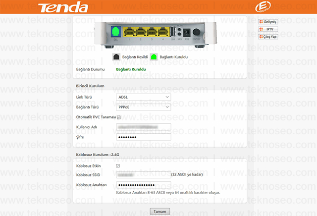 tenda v300 arayüz giriş şifresi,tenda v300 modem kurulumu,tenda v300 kablosuz ayarları,tenda v300 sıfırlama