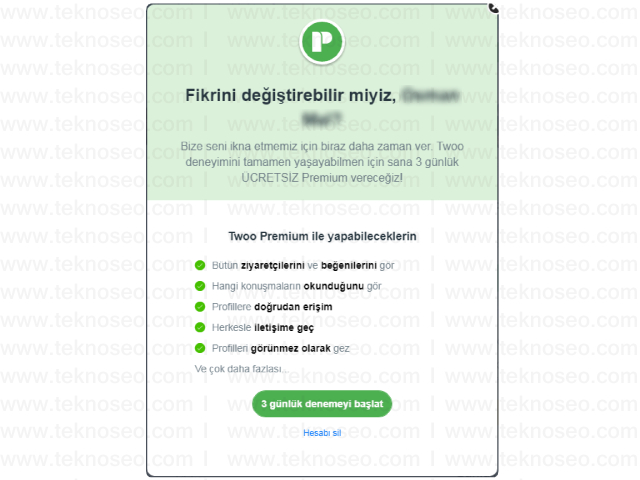twoo,twoo üyelik iptali,twoo hesabını nasıl iptal edebilirim,twoo hesabı silme