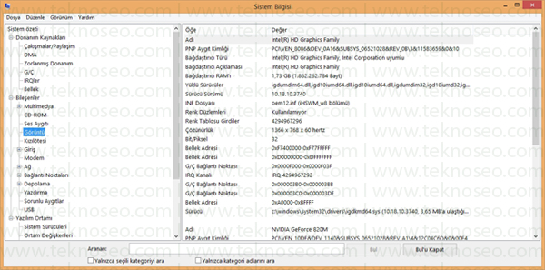 bilgisayar özelliklerine nereden bakılır,programsız pc özelliklerini öğrenme,bilgisayarın ekran kartı nasıl öğrenilir,pc özeliklerini öğrenme