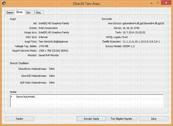 bilgisayar özelliklerine nereden bakılır,programsız pc özelliklerini öğrenme,bilgisayarın ekran kartı nasıl öğrenilir,pc özeliklerini öğrenme