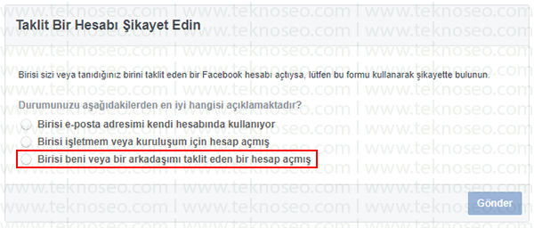 facebook taklit hesap nasıl şikayet edilir,facebook taklit hesap kapatma,taklit hesap şikayet etme resimli anlatım,facebook şikayet formu