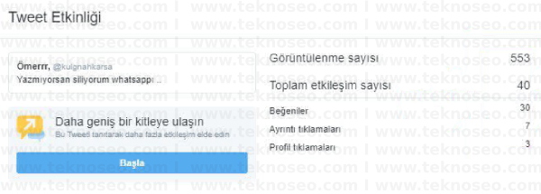 tweetimi kaç kişi okudu,twitter hesabıma kimler bakmış öğrenebilir miyim,twitter profilime kim bakmış,attığım tweeti kaç kişi görmüş