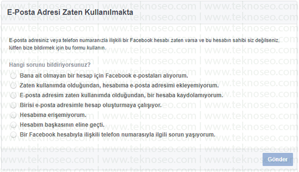 e-posta zaten kullanılmakta hatası nasıl çözülür,facebook e-posta ekleyemiyorum,facebook e-posta zaten kullanılmakta,facebook mail adresi ekleme sorunu