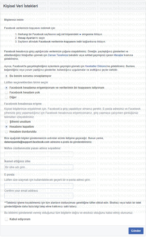 facebook,kişisel veri isteği,giriş yapamadığım facebook hesabımdaki resimleri nasıl alırım,facebook kişisel veri yedeği alma
