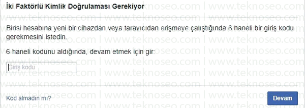 facebook,güvenlik kodu gelmiyor,iki faktörlü kimlik doğrulama sorunu,kodmatik kodu gelmiyor