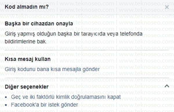 facebook,güvenlik kodu gelmiyor,iki faktörlü kimlik doğrulama sorunu,kodmatik kodu gelmiyor