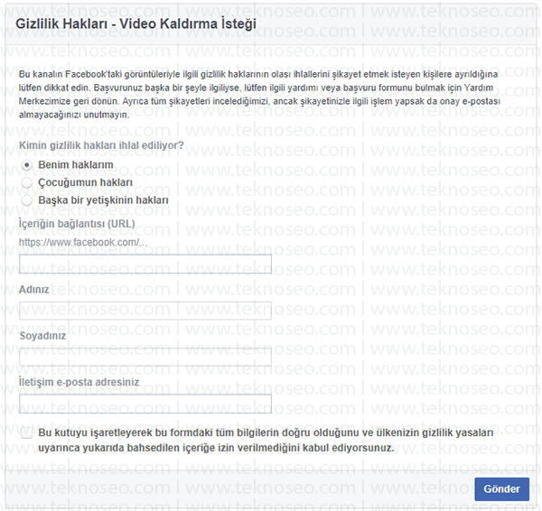facebook,facebook video silme isteği,video kaldırma isteği,giriş yapılamayan hesaptan video silme