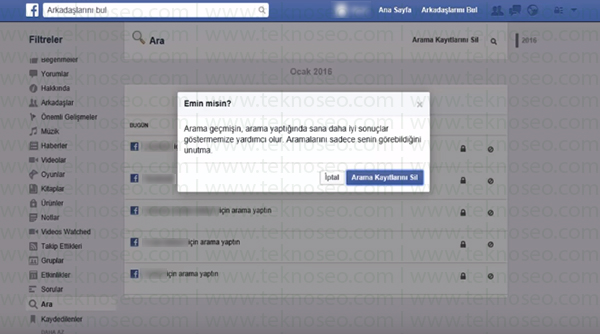 facebook arama kayıtları,facebook arama geçmişi nasıl silinir,facebook arama geçmişini silemiyorum,facebook arama kayıtları nereden silinir