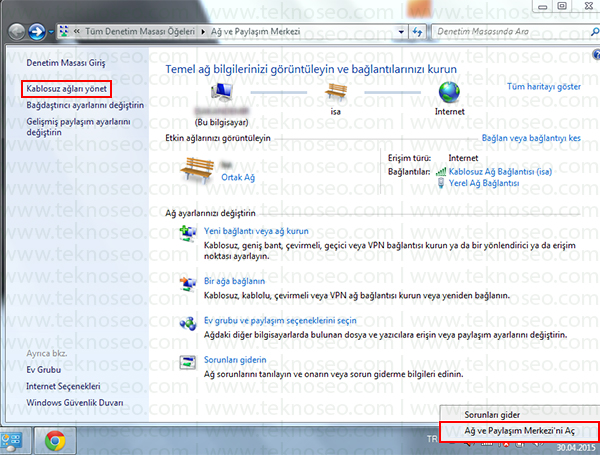 windows 7 internet simgesinde çarpı var,wireless kırmızı çarpı işareti nedir,windows 7 kablosuz ağ nasıl unutturulur,windows 7 kablosuz ağları yönetme