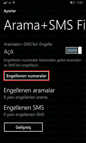 windows phone numara engelleme,windows phone numara engeli kaldırma,windows phone engellenen numaralar listesi,windows phone sms engelleme