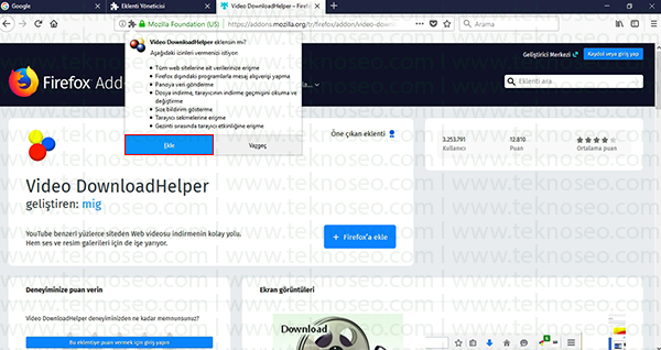 video indirme,video indirme programı,video downloadhelper,firefox video indirme nasıl yapılır,video indirme eklentisi