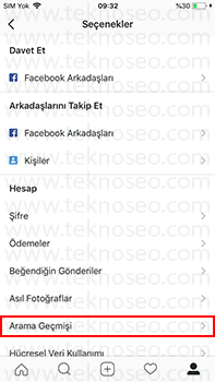 instagram arama geçmişi nasıl silinir,telefondan instagram geçmişi silme,instagram arama kayıtları nereden görülür,instagram arama kayıtları nereden silinir