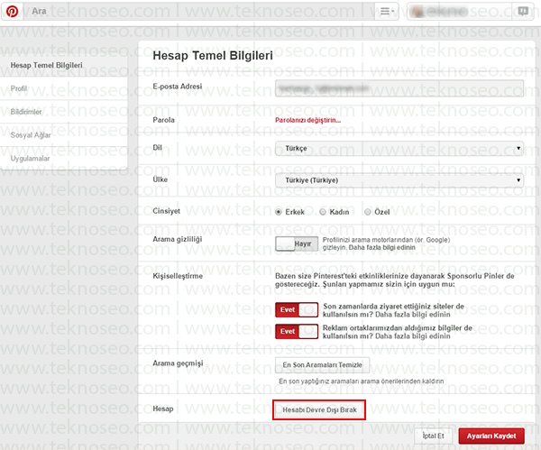 pinterest delete account,pinterest hesap silme,pinterest hesabı nasıl dondurulur,pinterest hesap dondurma,pinterest hesabını kalıcı silme