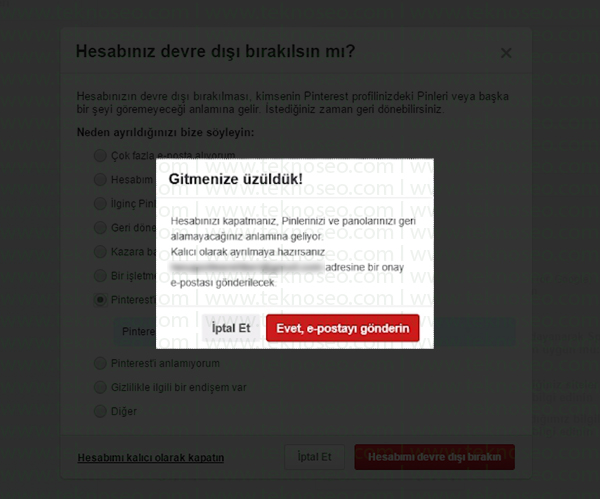 pinterest delete account,pinterest hesap silme,pinterest hesabı nasıl dondurulur,pinterest hesap dondurma,pinterest hesabını kalıcı silme