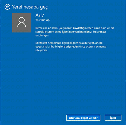 windows 10 yerel hesaba çevir,windows 10 microsoft hesabı kaldırma,windows 10 yerel hesap açma,windows 10 microsoft hesabından çıkış yapma