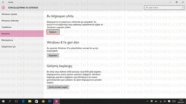 windows 10 fabrika ayarlarına alma,windows 10 format,windows 10 nasıl sıfırlanır,windows 10 cdsiz format