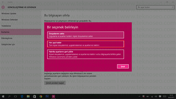 windows 10 fabrika ayarlarına alma,windows 10 format,windows 10 nasıl sıfırlanır,windows 10 cdsiz format