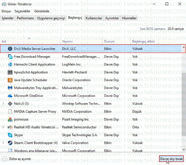 windows 10,başlangıçta otomatik açılan programlar,başlangıçta açılan uygulamalar,windows 10 başlangıçta çalışan programları kapatma, windows 10 açılış hızlandırma