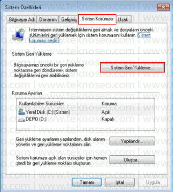 windows 7 sistem geri yükleme,silinen dosyaları geri getirme,windows 7 sistem geri yükleme hatası,windows 7 sistem geri yükleme noktası yok