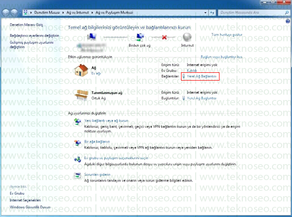 windows 7 internet erişimi yok,windows 7 tanımlanamayan ağ sorunu kesin çözüm,tanımlanamayan ağ ethernet,internet erişimi yok sorunu nasıl çözülür