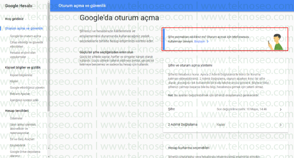 google 2 adımlı doğrulama,google hesap güvenliği,google hesap güvenliği için telefon onayı,google hesap 2 adımlı doğrulama nasıl yapılır