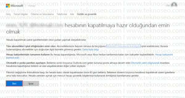 outlook delete account,outlook hesap silme,hotmail hesap silme,outlook hesabı silme resimli anlatım
