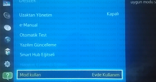 samsung smart tv,mağaza modu nedir,mağaza modu kapatma,dükkan demosu kapatma,evde kullanıma geçme