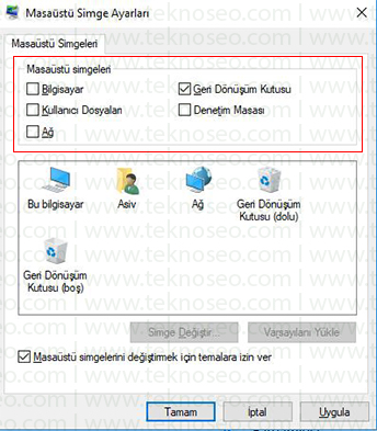 windows 10 simgeleri,masaüstü simgeleri gösterme,windows 10 masaüstü simgeleri getirme,windows 10 masaüstü simgeleri açılmıyor