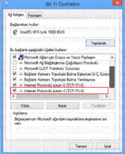 windows 8,tanımlanamayan ağ,dns tanımlama,yasak sitelere giriş,elle ip verme