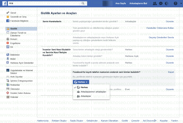 facebook aramalarında beni kimler bulabilir,facebookta beni kimler ekleyebilir,facebook gizlilik ayarları,facebookta kayıtlı telefon numaranı aratarak seni kimler bulabilir