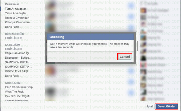 facebook tüm arkadaşları etkinliğe davet etme,facebook etkinlik daveti sınırı kaldırma,facebook invite all,facebook etkinlik davet edemiyorum