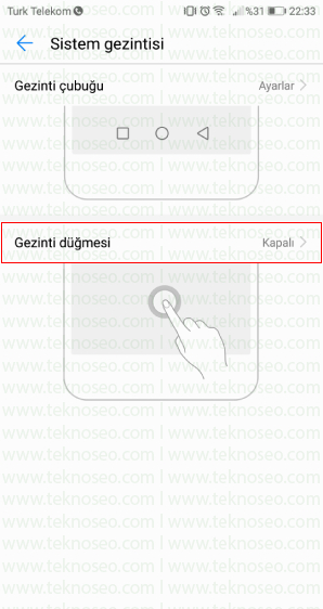 huawei,gezinti düğmesi ne işe yarar,huawei sanal tuş gizleme,gezinti düğmesi aktif hale getirme
