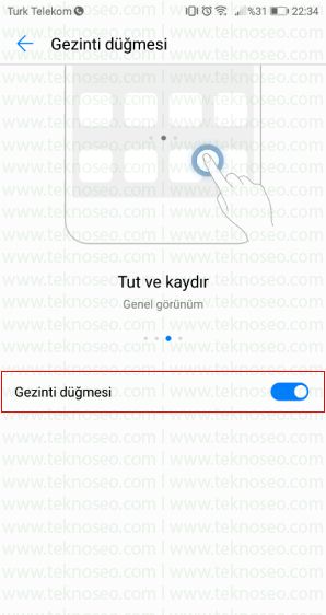 huawei,gezinti düğmesi ne işe yarar,huawei sanal tuş gizleme,gezinti düğmesi aktif hale getirme