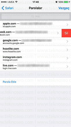 iphone safari kayıtlı şifreleri silme,iphone safari kayıtlı şifreleri görme,iphone kayıtlı mail şifreleri görme,ios 11 kayıtlı şifreler