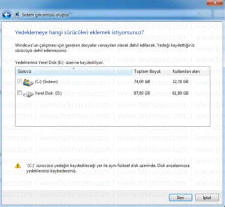 windows 7 imaj alma,windows 7 sistem görüntüsü alma,sistem imajı nedir,imaj almak ne işe yarar
