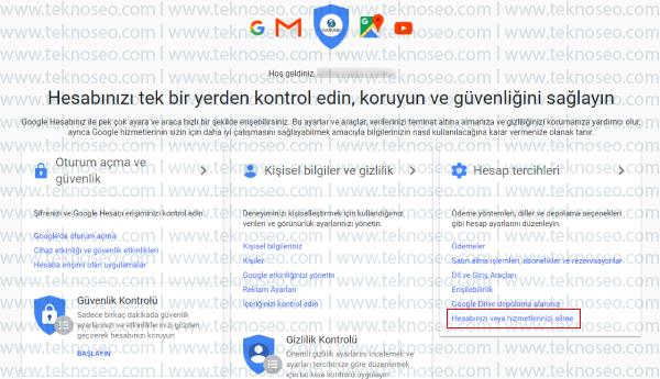 gmail hesabı nasıl silinir,google hesabı nasıl silinir,google hesap ve hizmetlerini silme,google hesap silme linki,gmail hesabı silme resimli anlatım
