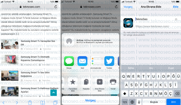 iphone web sayfası kısayolu oluşturma,iphone kısayol oluşturma,web sayfası kısayolu oluşturma,bir site ana ekrana nasıl eklenir,iphone safari