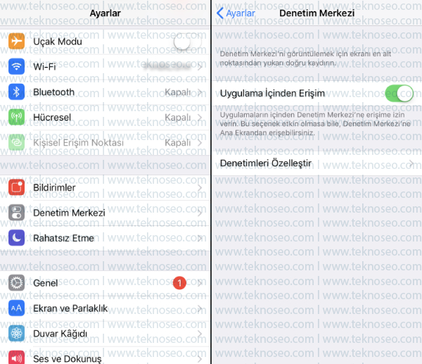 iphone,ipad,ekran kaydı,ekran kaydı ayarları,denetim masası,ekran videosu ayarları