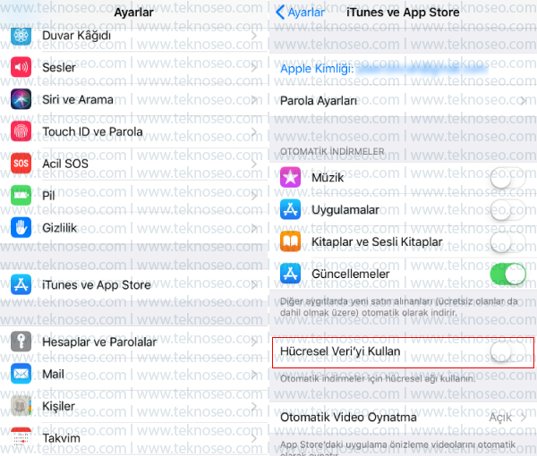 iphone,otomatik güncelleme,veri kullanımı,hücresel,itunes