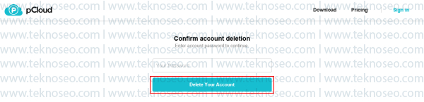 pcloud,delete account,hesap silme,kalıcı olarak silme,üyelik iptali,hesap kapatma